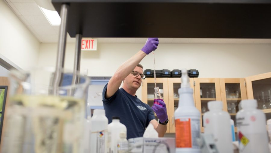 photo of water being tested