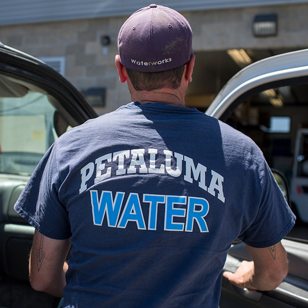 photo of employee with Petaluma Water shirt