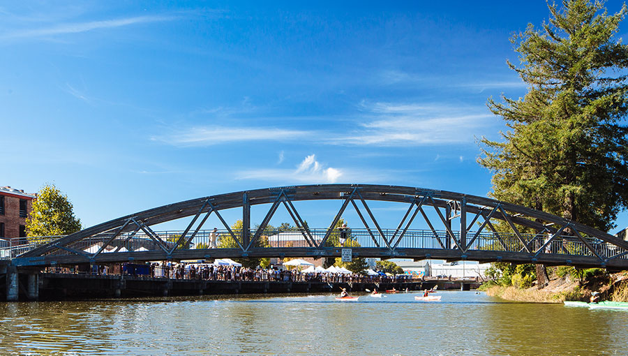 photo of bridge over river