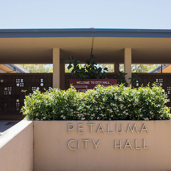 photo of Petaluma City Hall sign