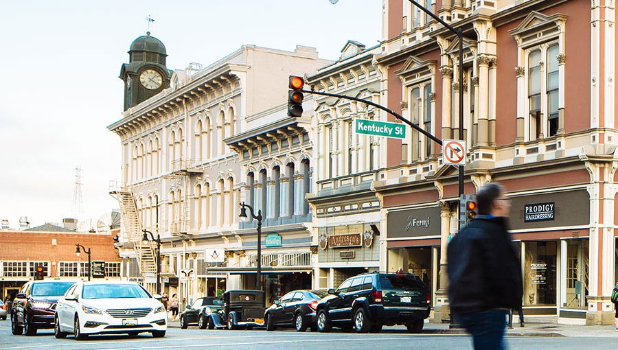 photo of downtown streetscape