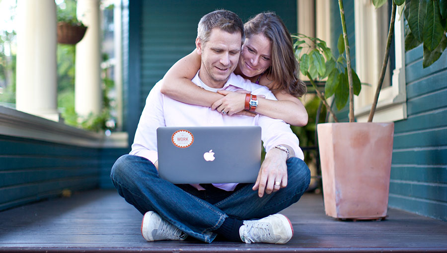 photo of couple on their porch