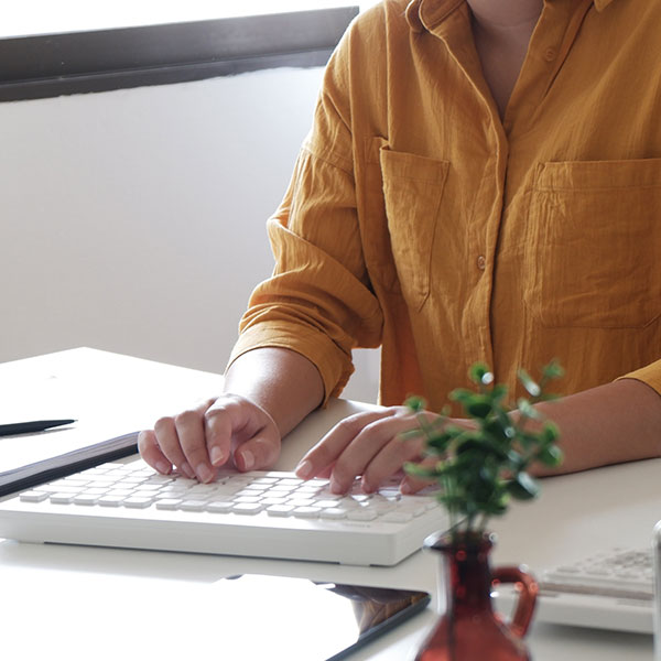 image of person working on a computer