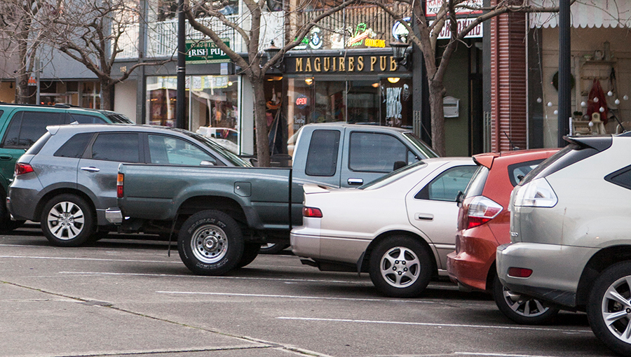 photo of parked cars