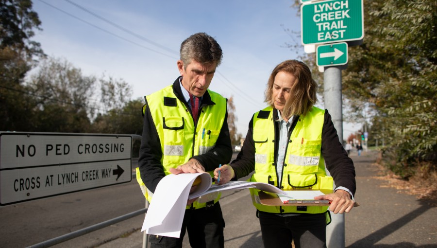 photo of engineers at lynch creek trail