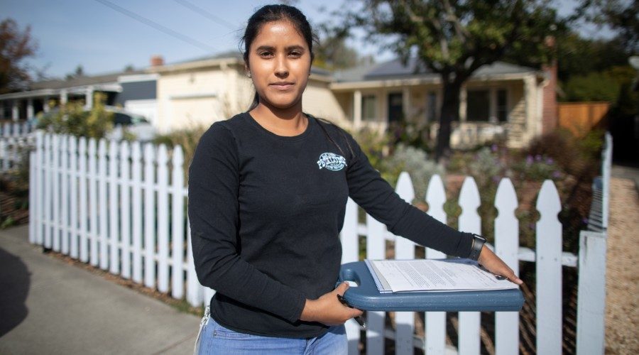 photo of woman with clipboard