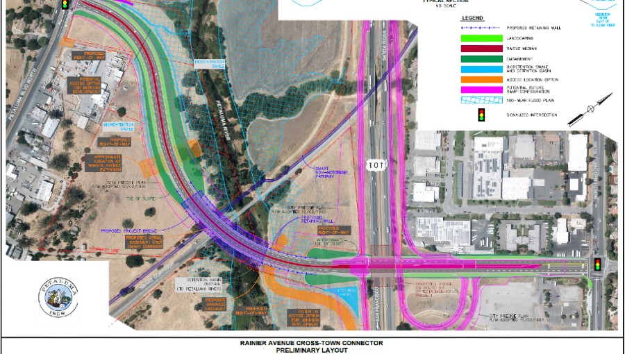 drawing of crosstown connector project