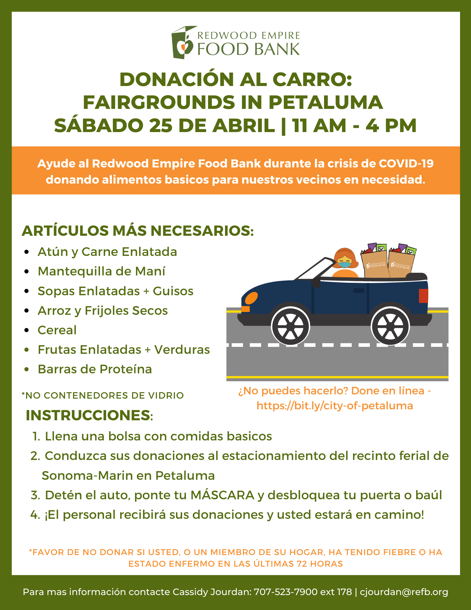 flyer for food drive spanish