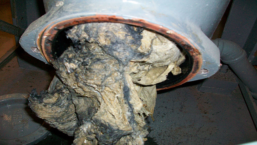 clogged pipe