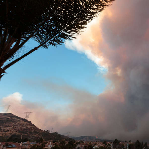 image of wildfire sky