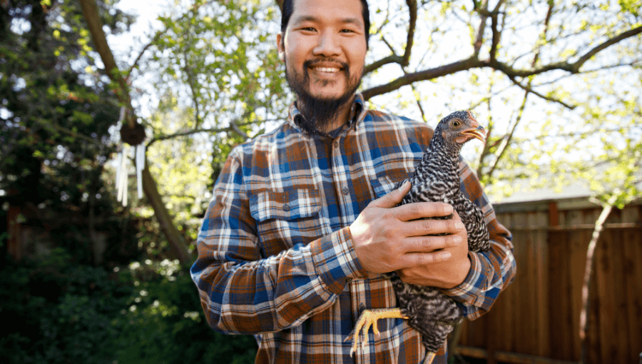 Man with Chicken Man with Chicken
