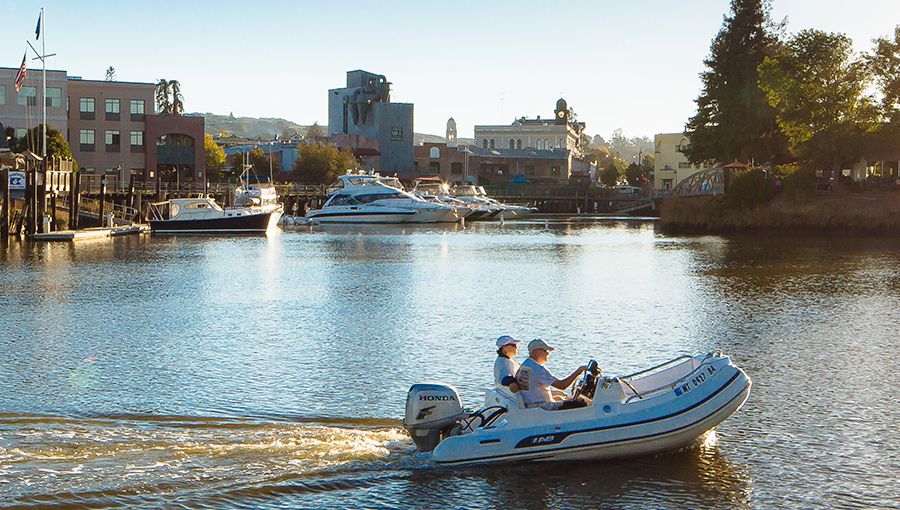 image of boaters on river