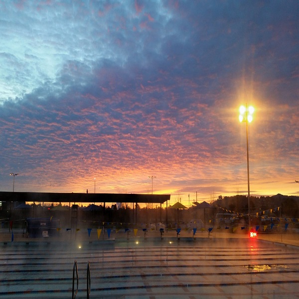 pool sunrise