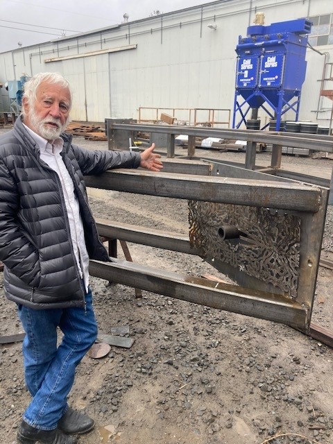 David Best working on River Arch