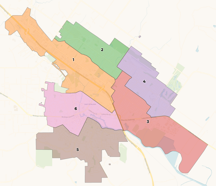 Final Map of Petaluma