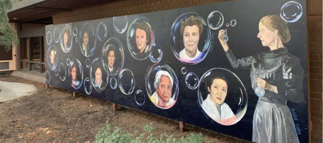 women in science mural installed