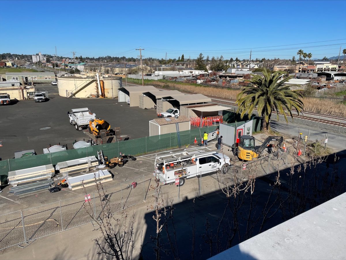 Overhead view from COTS roof