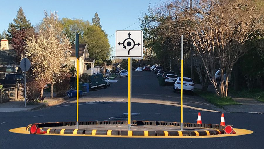 BASSETT & UPHAM TEMPORARY MINI TRAFFIC CIRCLE 900x510