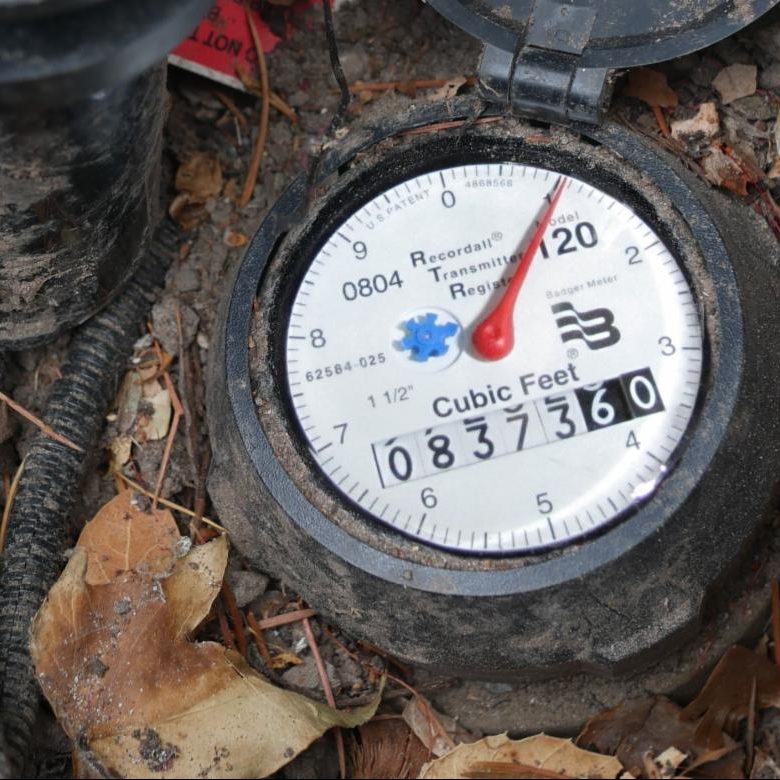 Picture of a water meter dial