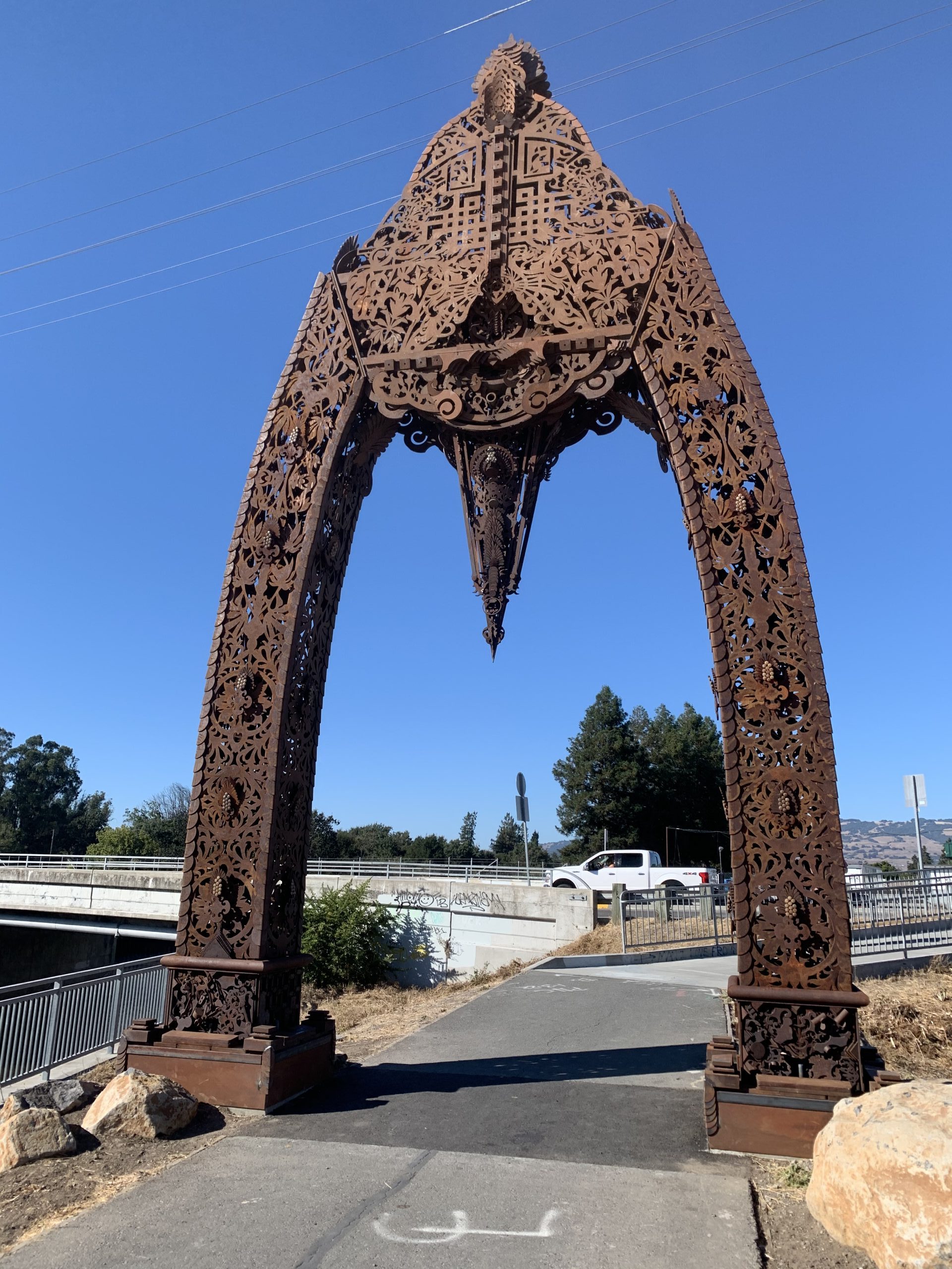 river arch art piece