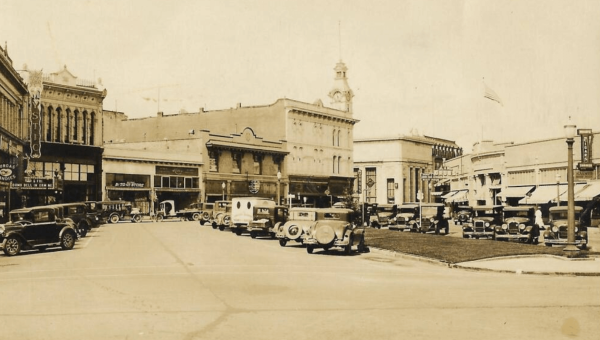 Old Historic Image of Downtown Petaluma
