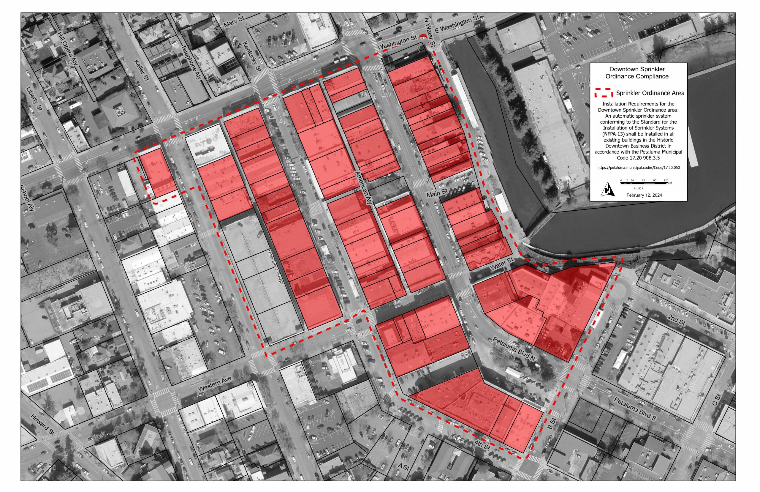 Downtown Sprinkler Ordinance Area