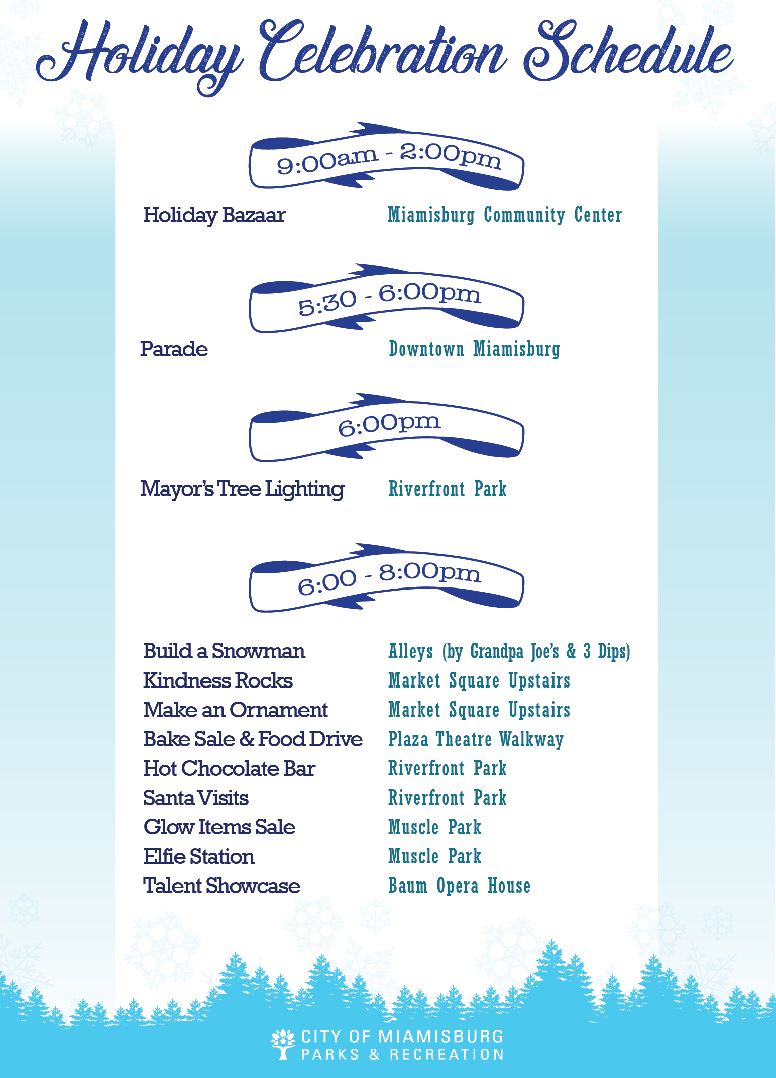 Holiday Map Schedule 02 schedule
