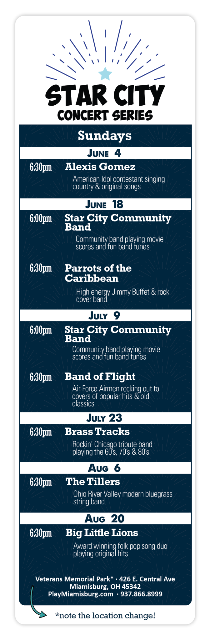 Star City Concert Series Miamisburg Parks and Recreation