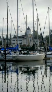 city hall and boat