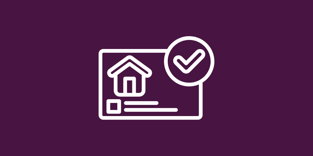 home permit icon with check