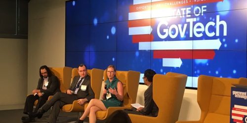 Panel discussing govtech