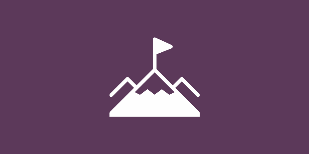 icon of a flag on a mountain top