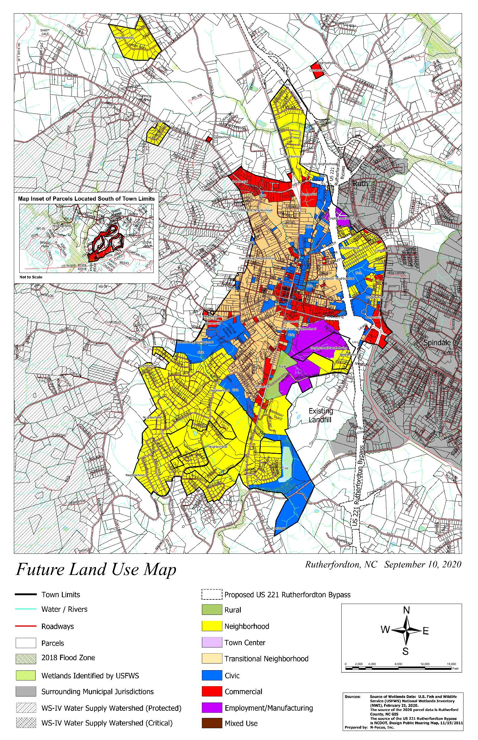 Rutherfordton Future Land Use Map