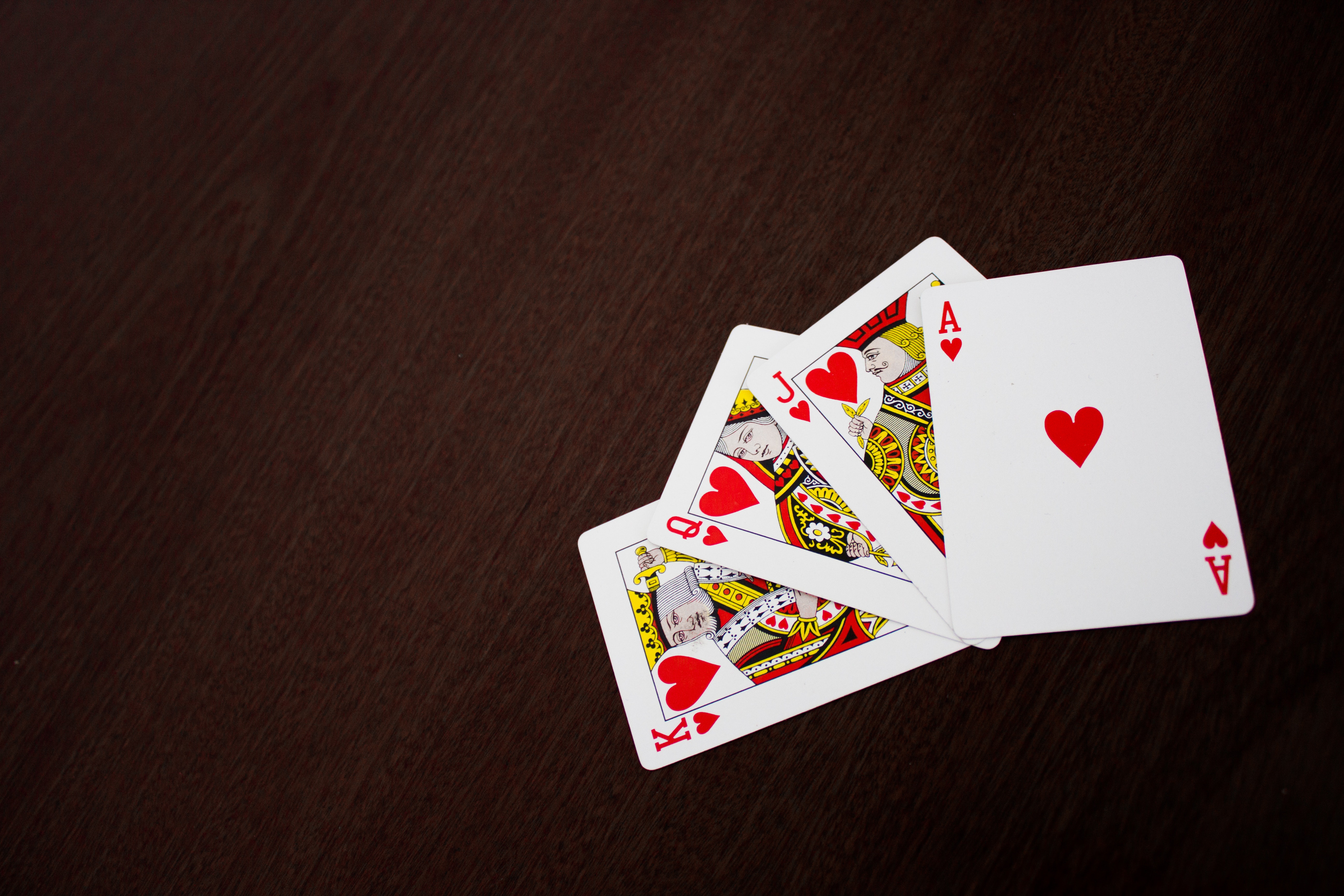 cards on a table