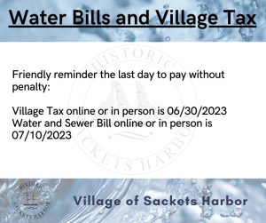 Remainder - Water and Tax bill