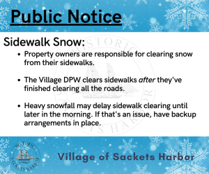 Sidewalk Snow-Public Notice