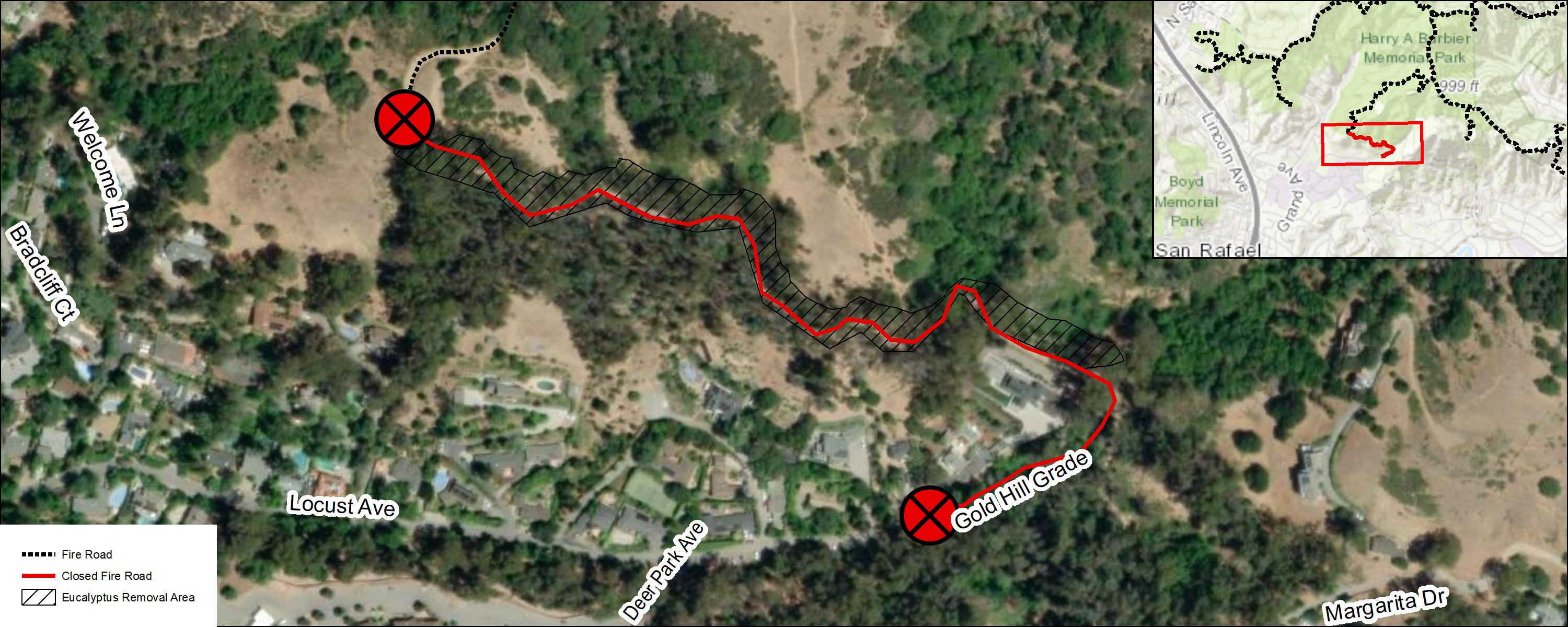 Gold Hill Grade Closure Map