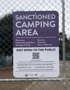 camping area sign