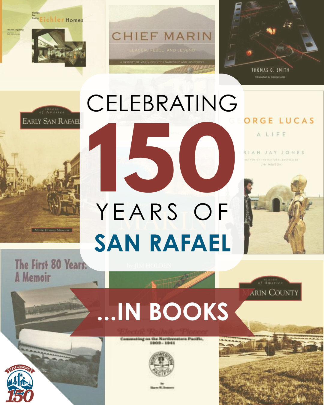 Graphic with historical book covers