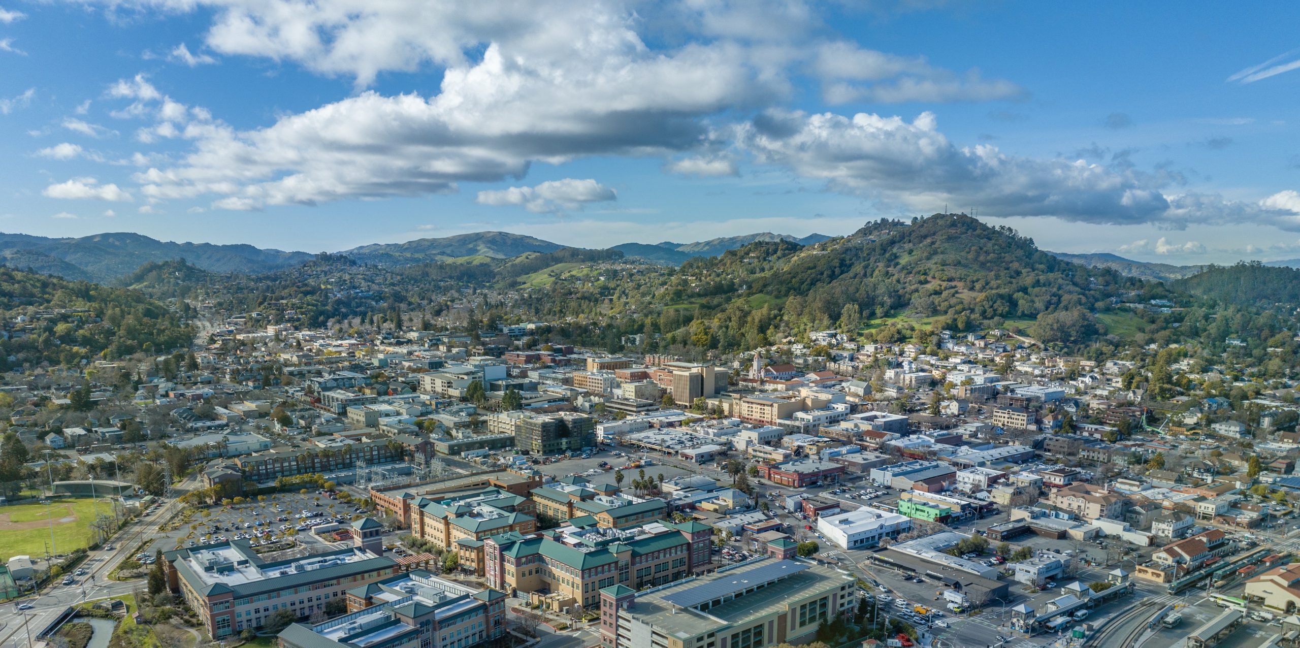 23-Mar_0476 Aerial photo of downtown San Rafael