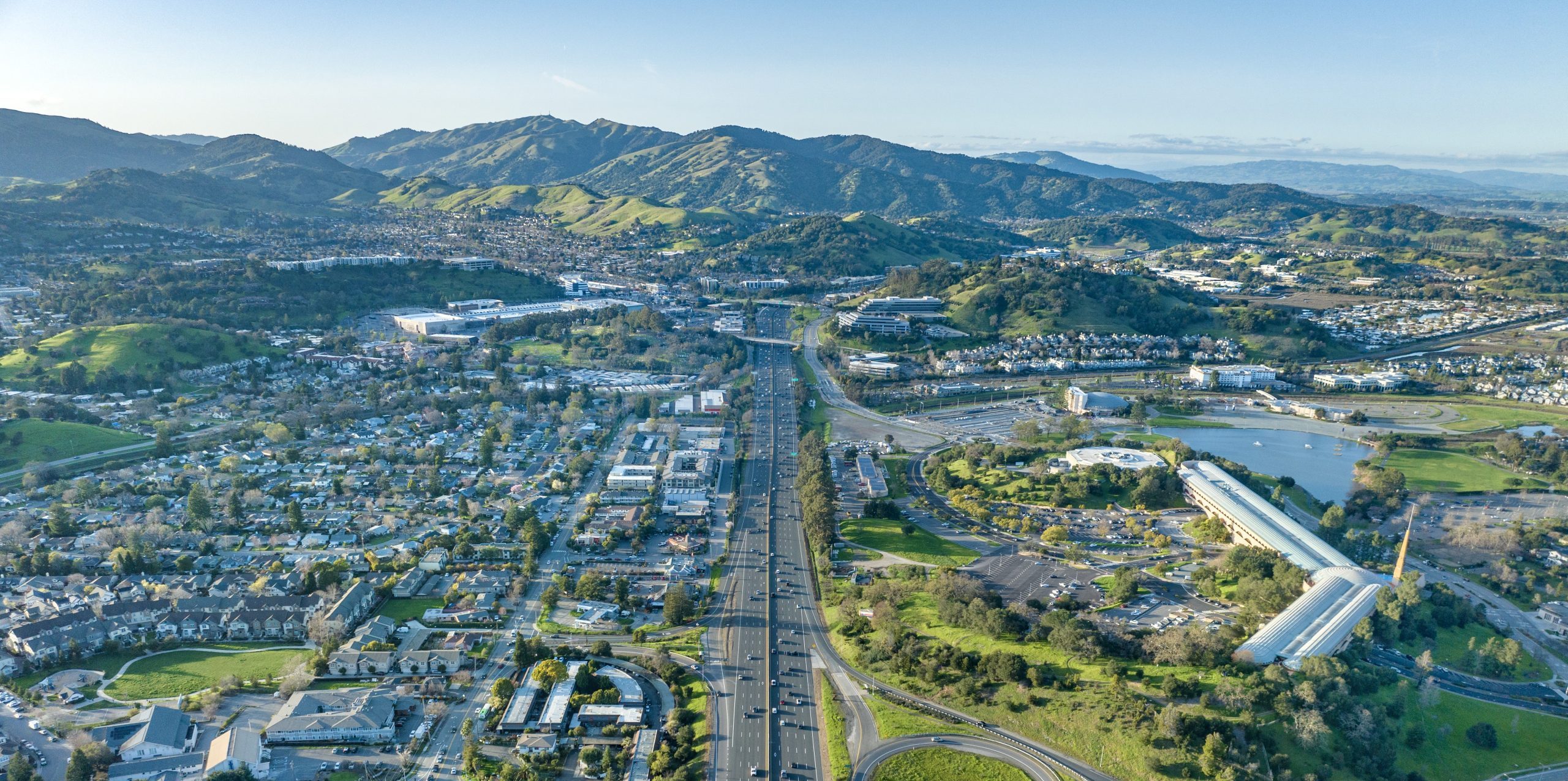 24-Feb_0184 Aerial photo of San Rafael near Civic Center