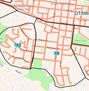 street sweeping zones 11 & 15