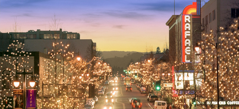 Downtown at night