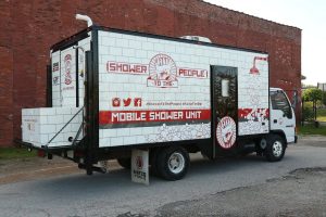 Shower to the People mobile shower based in St. Louis, MO