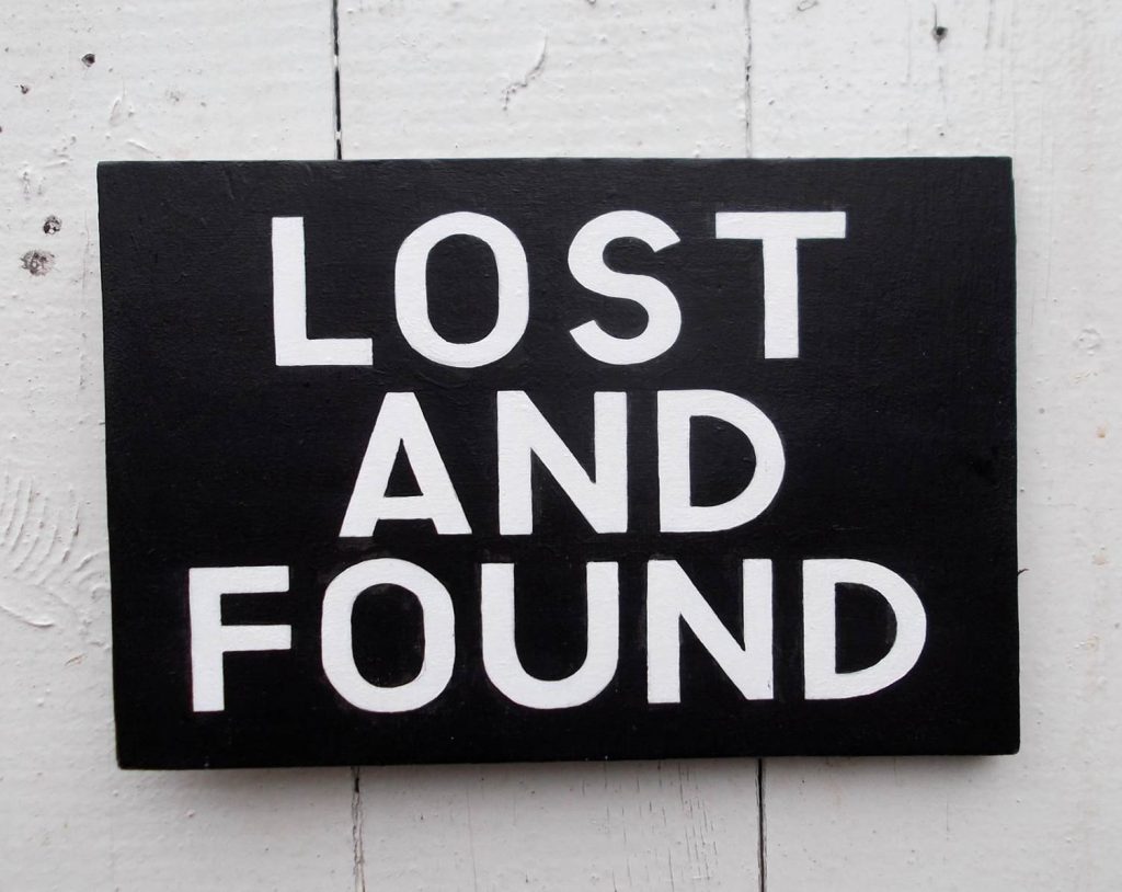 Lost and found sign