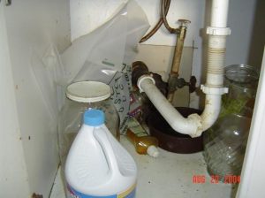 improper sink plumbing