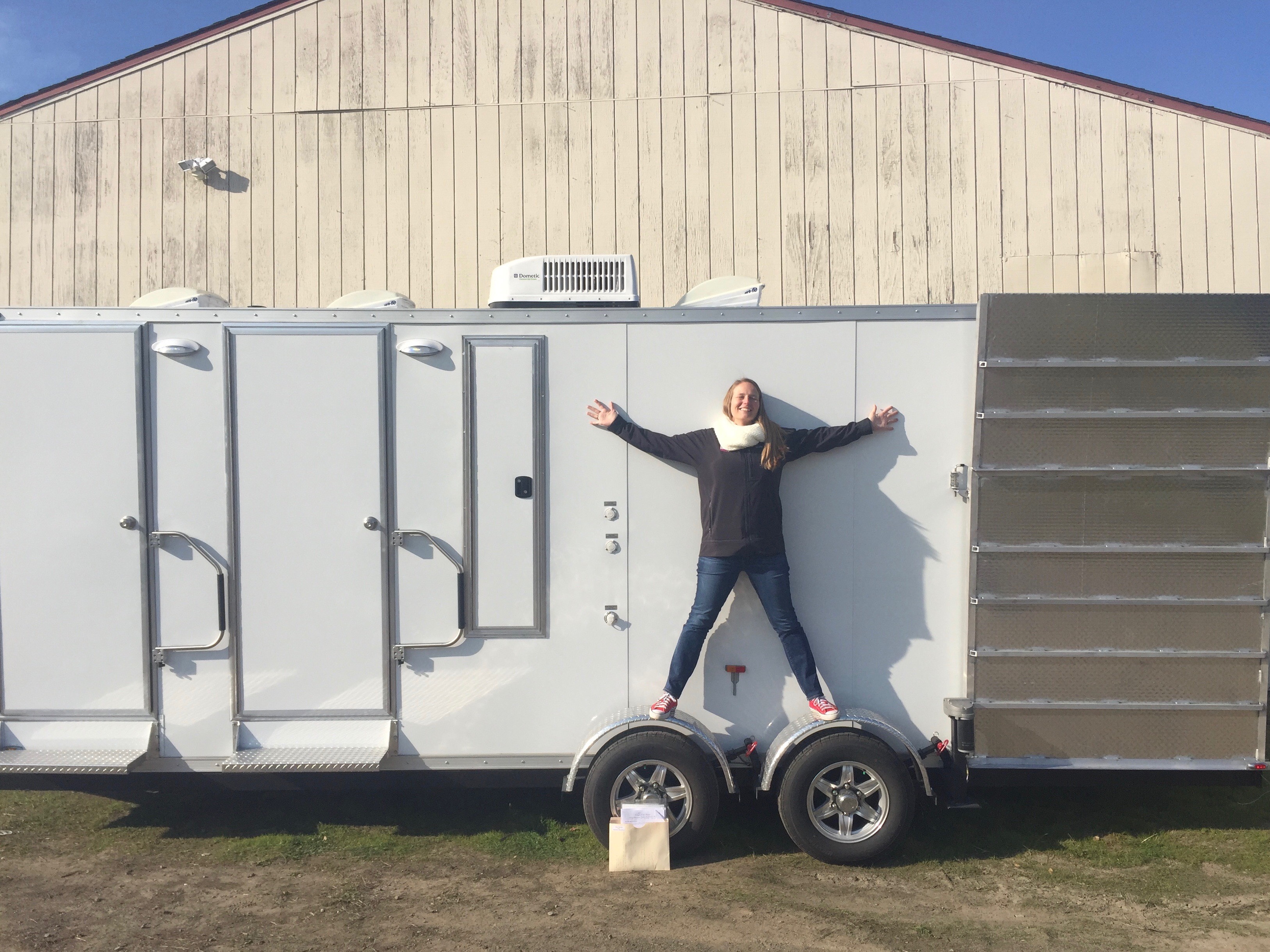 The mobile shower units have arrived!