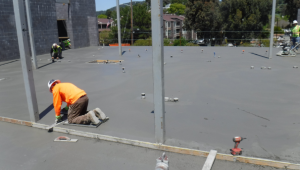 Fire Station 2nd Floor Elevated Slab. Concrete Finishing