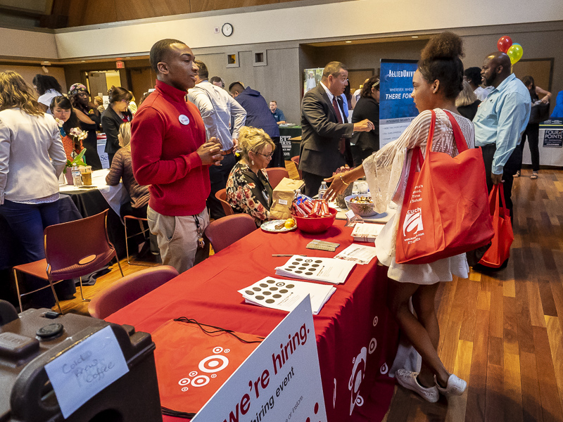 Job Seeker Talking to Employers