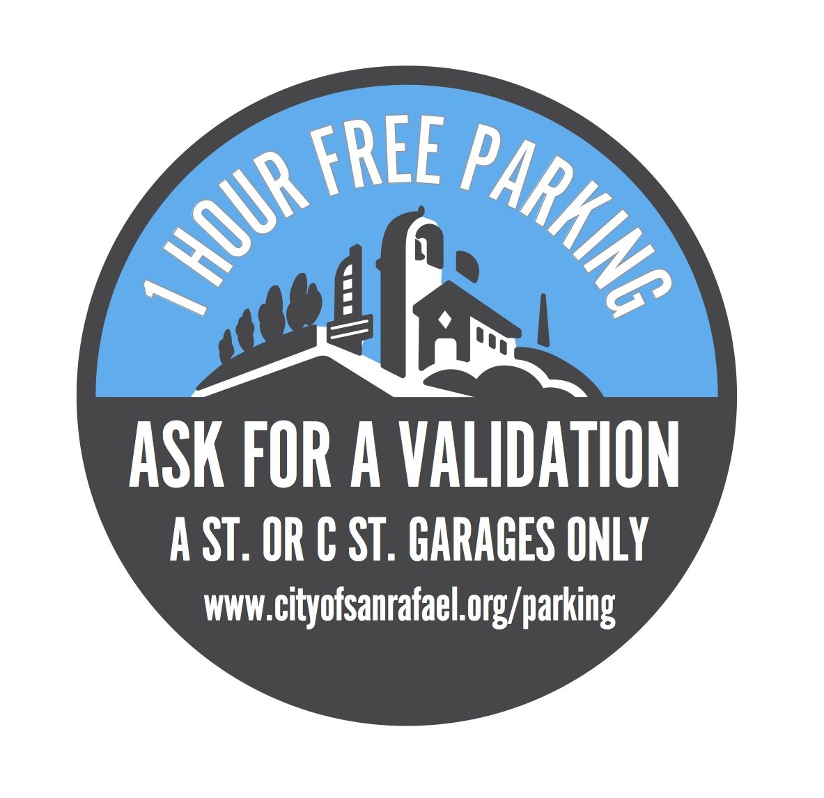 1 hr parking validations graphic